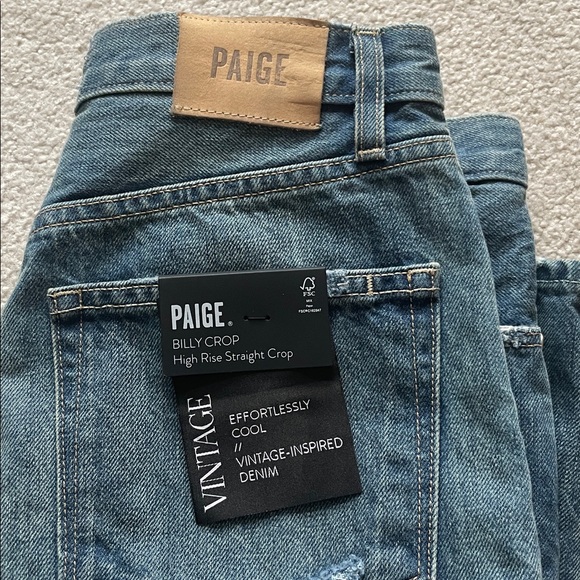 PAIGE Womens Vintage high rise straight crop Jeans - Picture 3 of 11